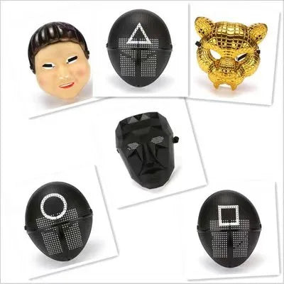 Korean Cosplay TV Disguise Mask Full Face Masks Masquerade Accessory Square Circle Triangle for HALLOWEEN Party Role Play Outfit