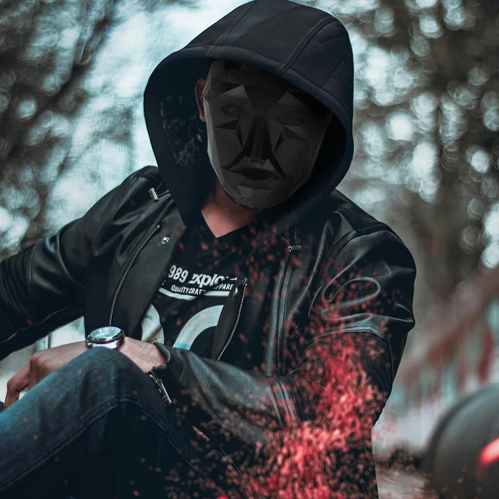 Korean Cosplay TV Disguise Mask Full Face Masks Masquerade Accessory Square Circle Triangle for HALLOWEEN Party Role Play Outfit