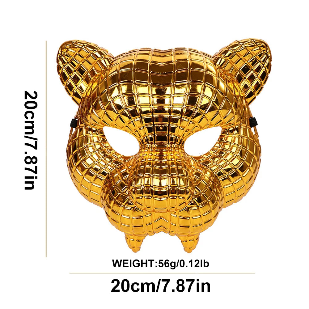 Halloween Animal Cosplay Lion Tiger Leopard Stage Show Prop Mask Golden Leopard Party Mask Costume Accessories Party Supplies