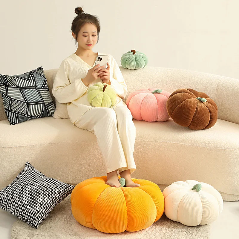 18cm Kawaii Halloween Pumpkin Plush Toy Soft Plant Stuffed Doll Holidays Props Party Favors Gifts Throw Pillow for Kids 6 Colors