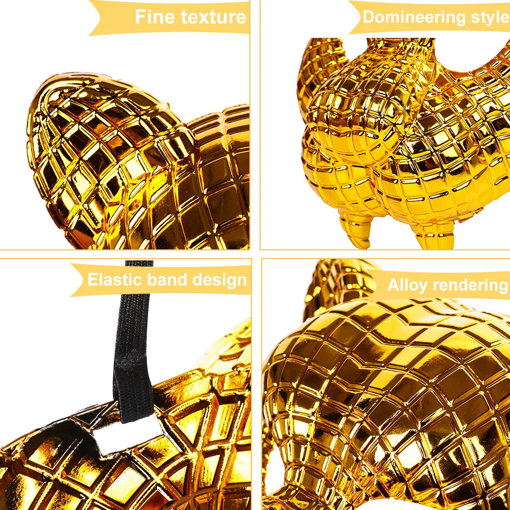 Halloween Animal Cosplay Lion Tiger Leopard Stage Show Prop Mask Golden Leopard Party Mask Costume Accessories Party Supplies