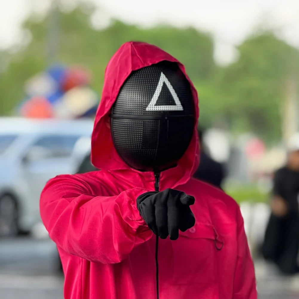 Korean Cosplay TV Disguise Mask Full Face Masks Masquerade Accessory Square Circle Triangle for HALLOWEEN Party Role Play Outfit