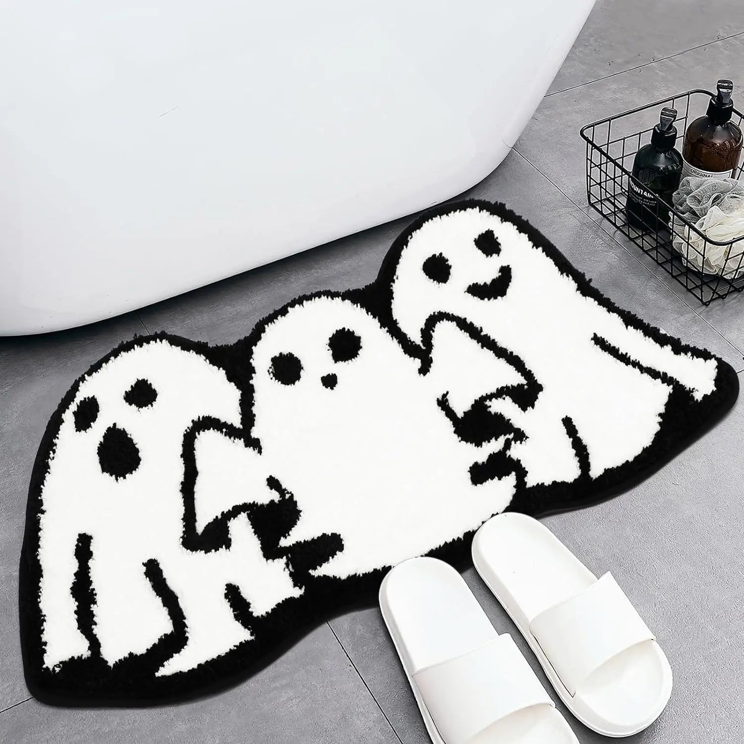 Halloween Pumpkin Plush Rugs Imitation cashmere Soft Orange Home Carpet Autumn Decoration The Ghost Spider web Skull Mat