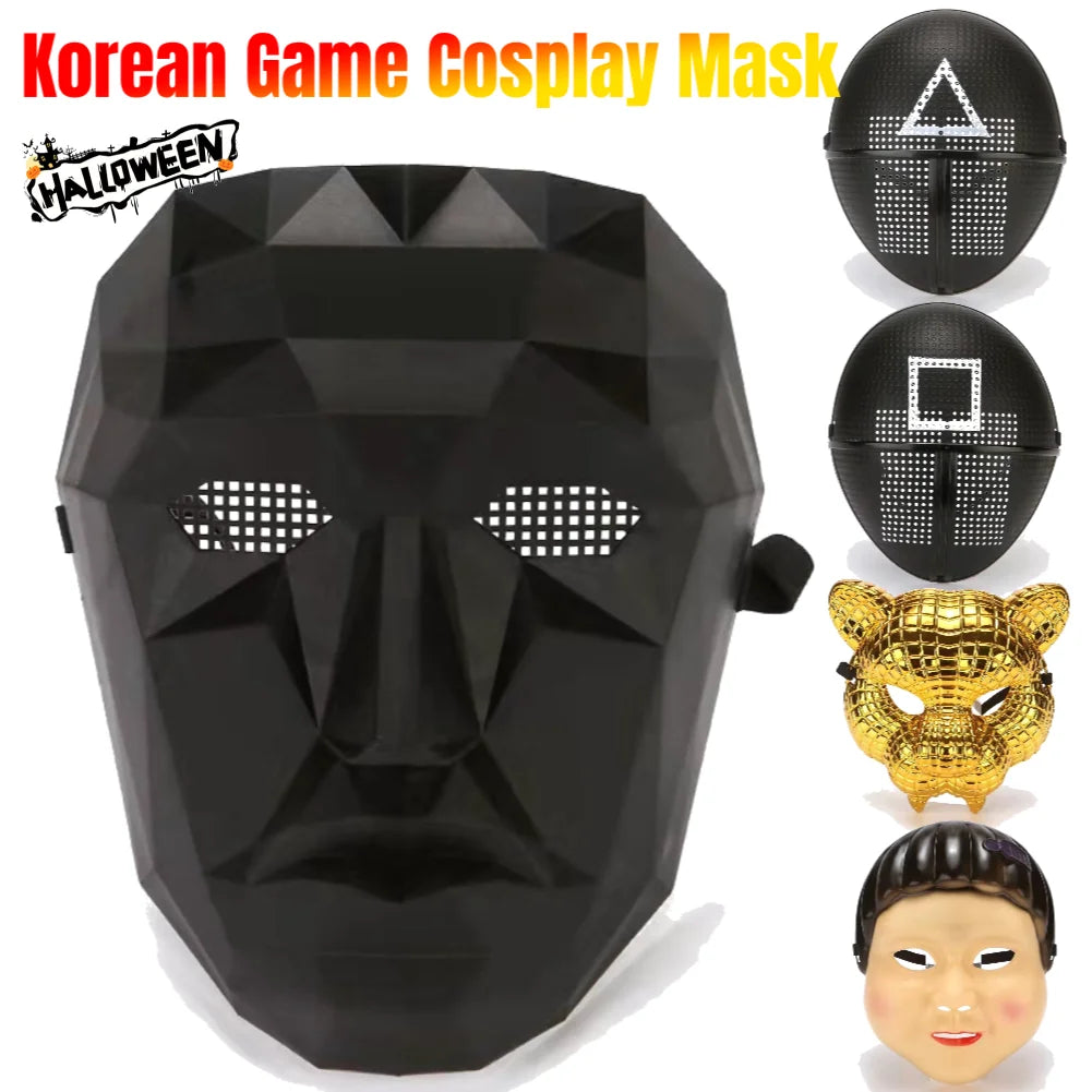 Korean Cosplay TV Disguise Mask Full Face Masks Masquerade Accessory Square Circle Triangle for HALLOWEEN Party Role Play Outfit