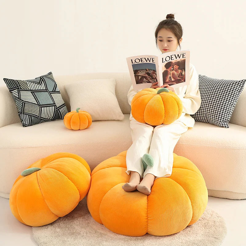18cm Kawaii Halloween Pumpkin Plush Toy Soft Plant Stuffed Doll Holidays Props Party Favors Gifts Throw Pillow for Kids 6 Colors